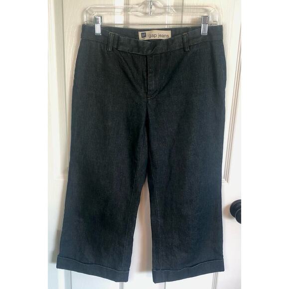 Gap Jeans Wide Leg Capri Jeans Slight Iridescence/ Yellow Undertone - Size 4 - Picture 1 of 7